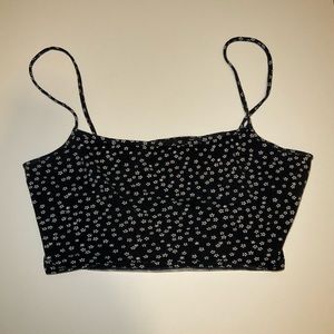 Crop floral cami tank